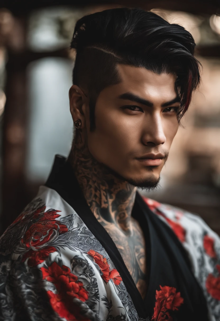 A Yakuza member receiving a traditional irezumi tattoo, marking their commitment to the organization for life, detail, shot, dramatic, daylight, indoor studio lights, medium shot , highly detailed, vibrant, detailed textures, medium shot, ultrawide, full length shot, realistic, bright, ultrarealistic, realistic focus face, bright scene, city, 8k ,hyper realistic, ultra detailed hyper realistic, photorealistic, Studio Lighting, reflections, Cinematic, historical accuracy, Color Grading, Photography, Shot on 50mm lens, Depth of Field, hyper-detailed, beautifully color, 8k