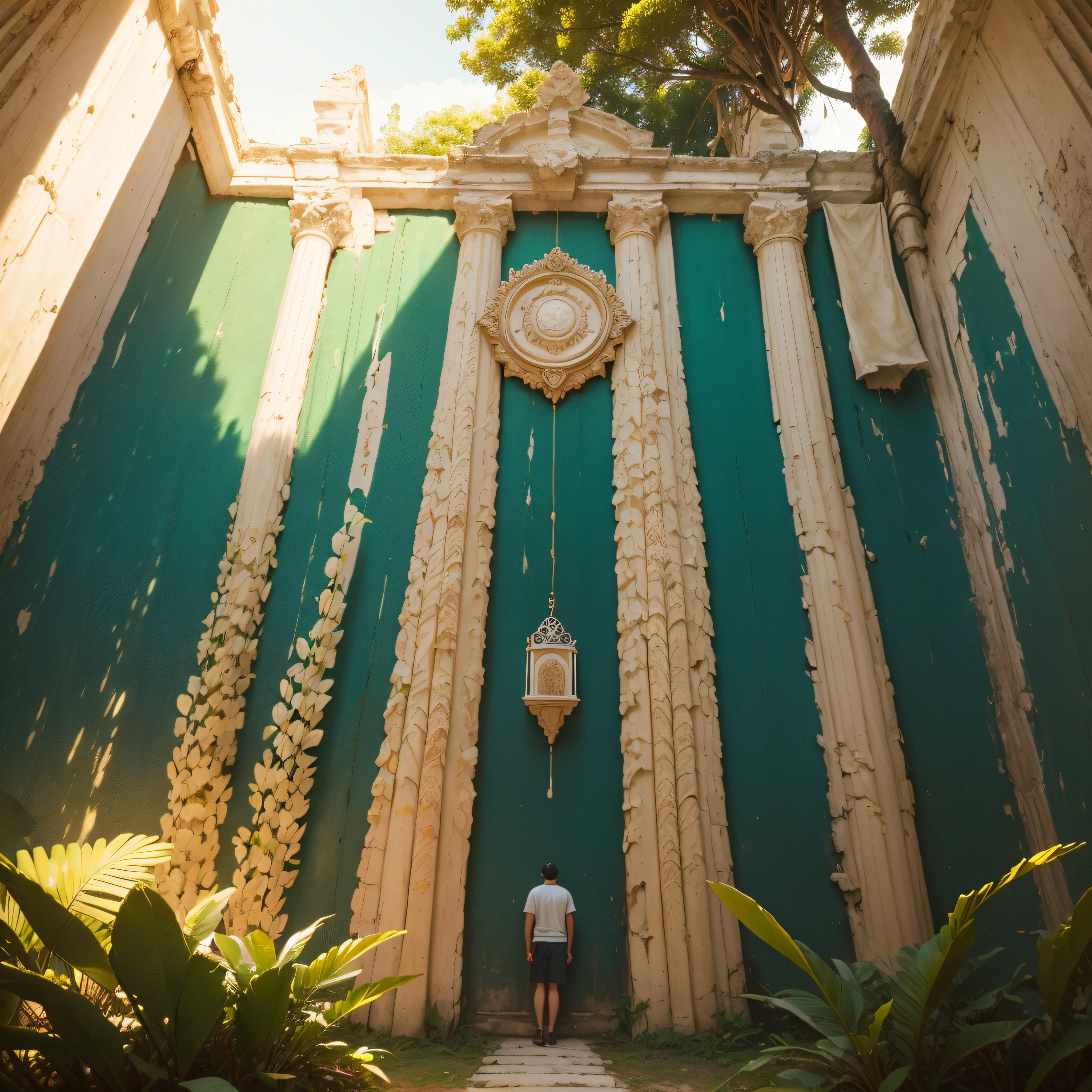 (extremadamente detallado, obra maestra, La mejor calidad, foto antigua, principios de siglo, VHS Aesthetics).(ciempies gigante, pinzas de cangrejo.)(jungla espesa), luz amanecer.