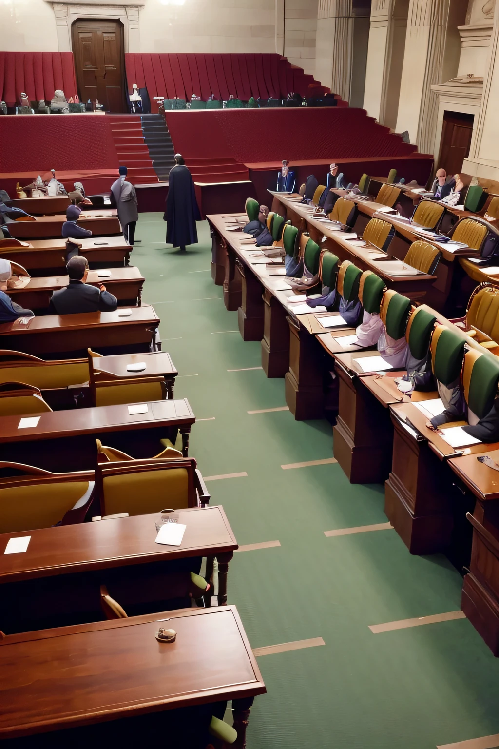 Povo do Parlamento do Senado arte realista