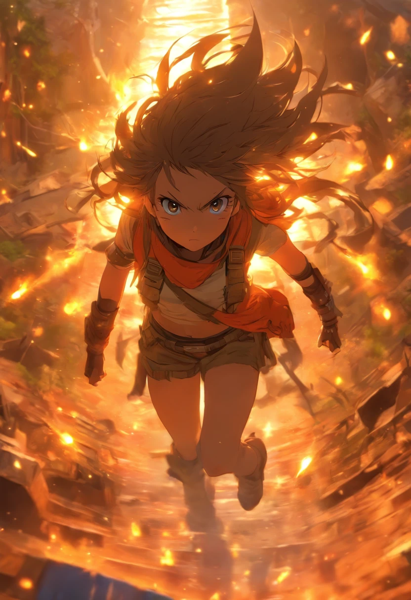foreshortening, profundidade de campo, master part, best quality, um cara sobrevivendo, brown hair, olhos castanhos, cabelos curtos, numa florestaa, bolha de ar, sozinho, Olhando para o Viewer, Wearing post-apocalyptic survivor clothes,sobrevivenciao, luz solar fraca,