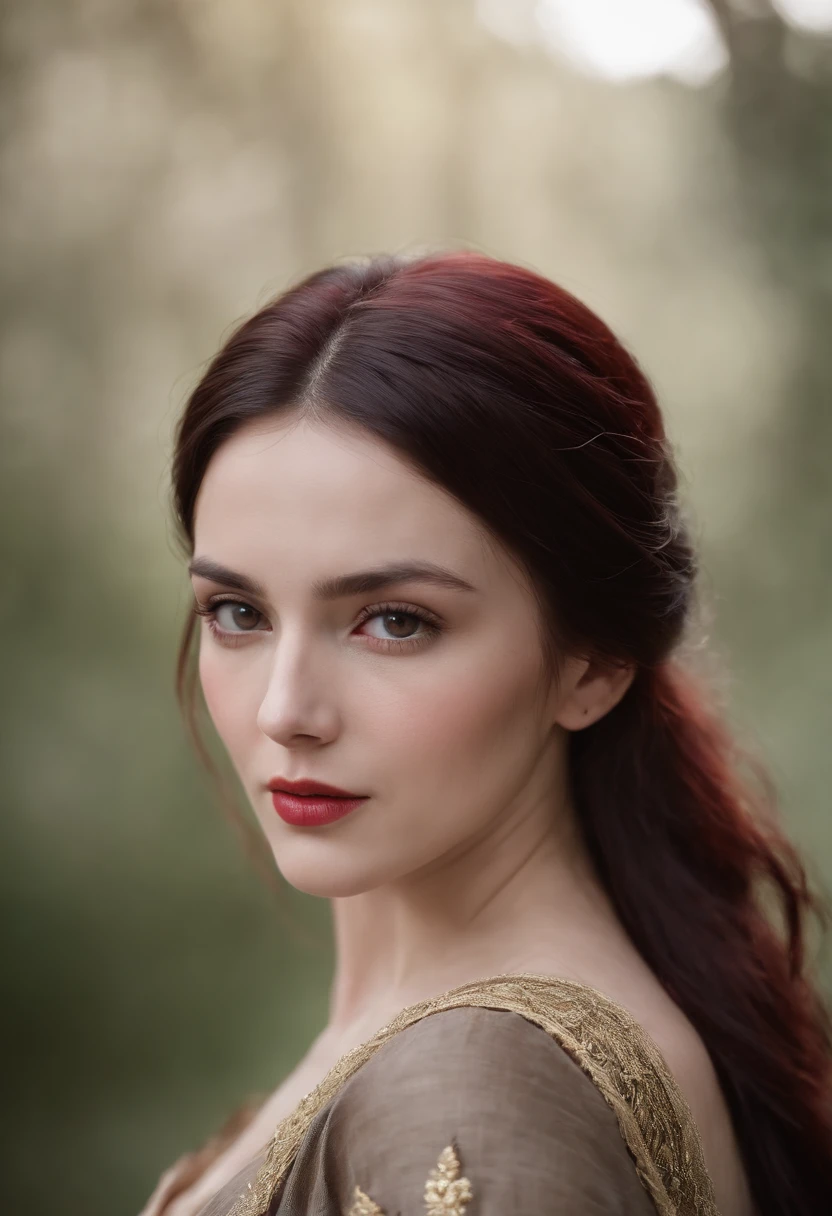 (((a deep reddish wound crosses her left cheek))) fair complexion, woman around 25 years old, natural deep black hair, distinctive grey eyes, wearing kohl, slender and graceful, beautiful, candlelight in a medieval setting, ultra sharp focus, realistic shot, medieval female clothes, tetradic colors (scar:1.4)