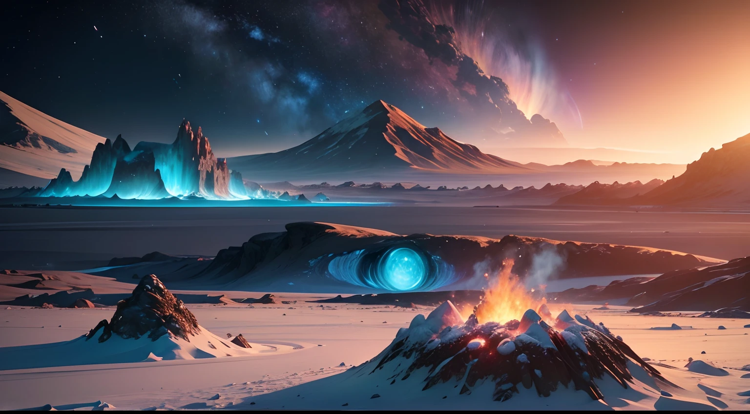 (best quality,4k,8k,highres,masterpiece:1.2),ultra-detailed,(realistic,photorealistic,photo-realistic:1.37),three planets side by side,lava planet,ice planet,super hot planet,glowing lava,vivid blue ice,scorching heat,rocky terrain,breathtaking landscapes,cosmic wonder,otherworldly scenery,ethereal atmosphere,star-filled sky,beautifully textured surfaces,interstellar travel,unexplored frontiers,alien worlds,colorful auroras,emerging volcanic activity,frozen tundras,extreme temperature contrasts,harsh environments,intense sunlight,glimmering ice crystals,molten lava flows,smoking volcanic craters,epic contrast of fire and ice,dramatic compositions,luminous hues,stark beauty,distant horizons,enchanted celestial bodies,majestic celestial bodies,captivating astral bodies,otherworldly dimensions