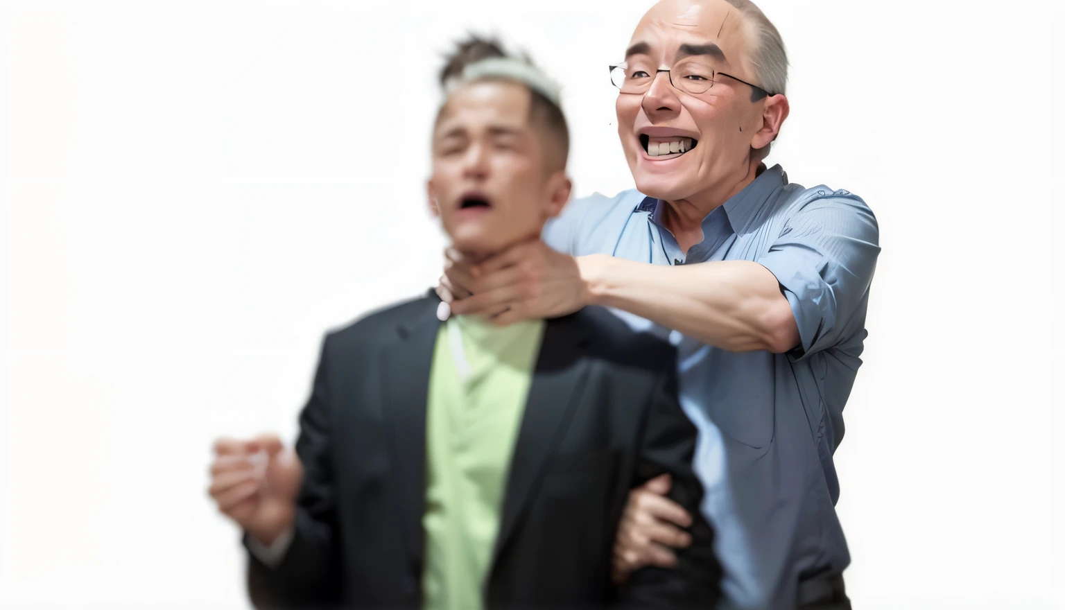 Hiroki Totoki strangling Jim Ryan