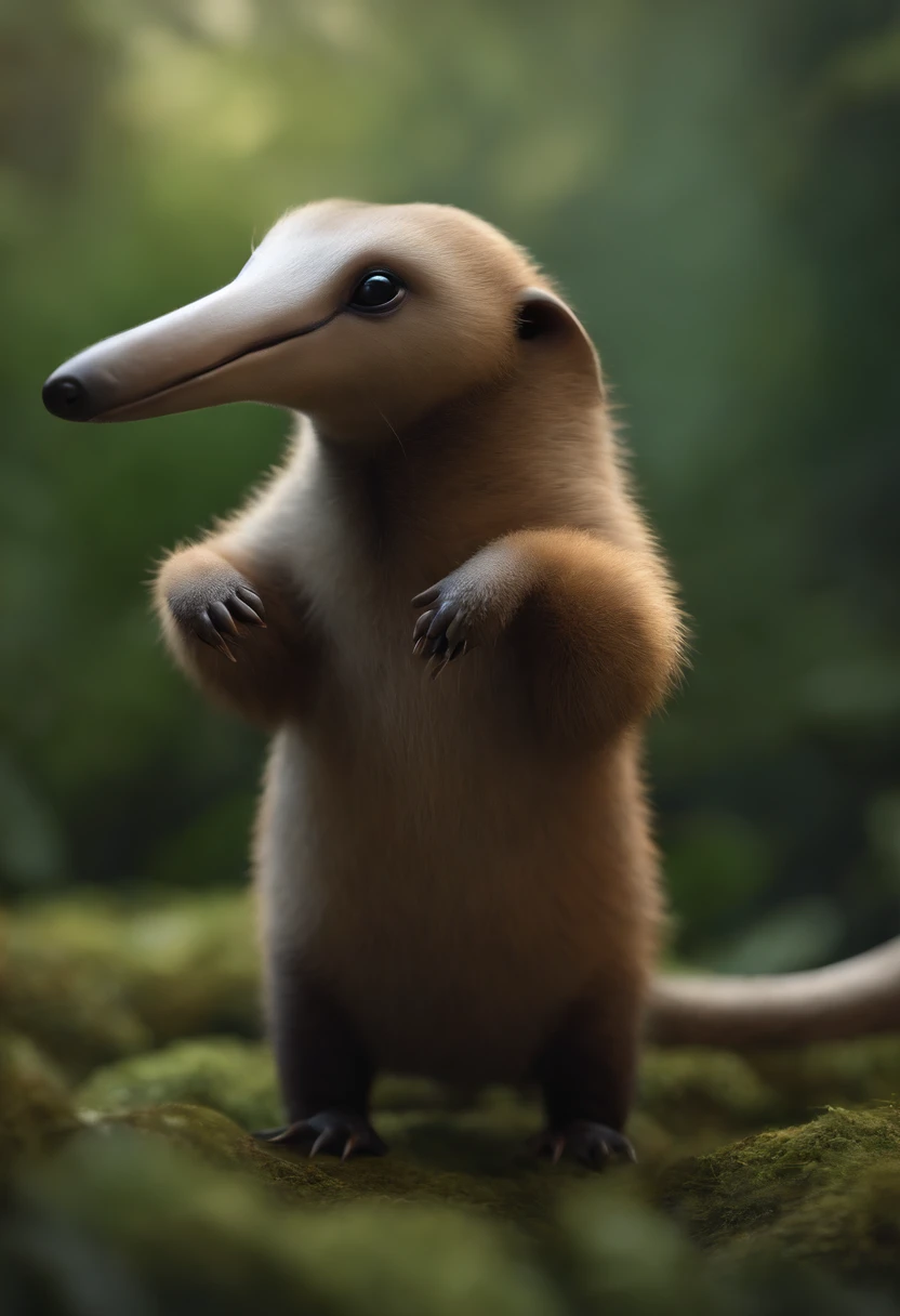 (cbzbb:1.25), ((Anteater)),cbzbb,cute, small, baby, beautiful, fantasy art, deviant art, trending artstation, digital art, detailed, realistic, humanoid, character, tiny, cinematic shot, cinematic portrait of Anteater, cute character like an Anteater,