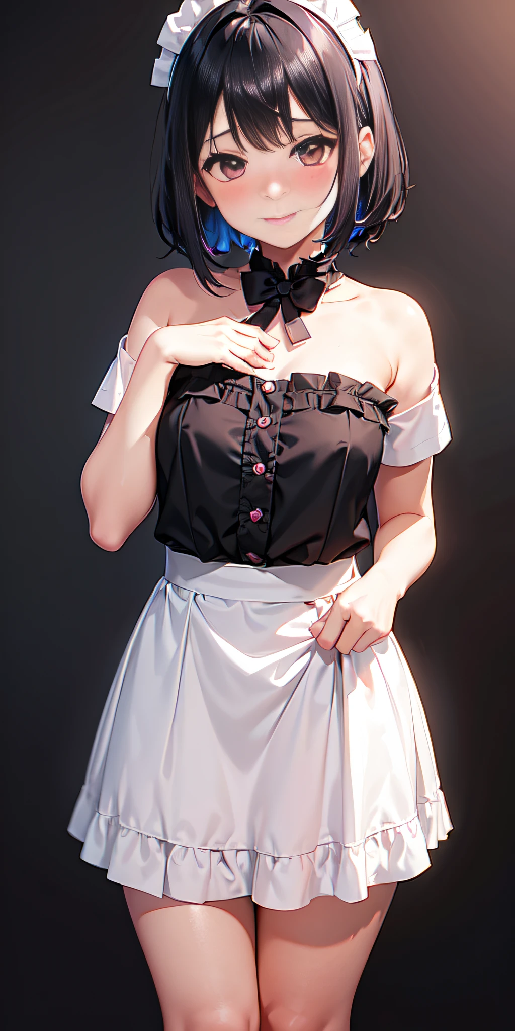 ((((masterpiece, Highest quality, High resolution)))), Extremely detailed 8K, Beautiful girl with a voluptuous body, (Ultra HD, Super detailed, Very detailed, Very realistic, Ultra-realistic, Photo Real), (One girl:1.5), (Realistic white hair), (Short Wavy Hair, hair ornaments, Earrings), (Dynamic pose), To the camera, View your viewers, (blush, Embarrassing, smile), (Purple eyes, Sharp eyes), (Firm breasts:1.2), (Beautifully detailed face, Beautiful attention to detail), ((Maid clothes, Maid Apron, Cat Ear Headband)), (detailed pussy), (stand up), Sweat, shine, (Sunbeam, sunlight), ((Cowboy Shot)), coffee shop, ((Highest quality、High resolution))、Portraiture、Perfect body、Beautiful and bountiful breasts、Sexually excited expression、((throw、maid shows pussy))、Love Juice、I'm inviting you to have sex,(nsfw)