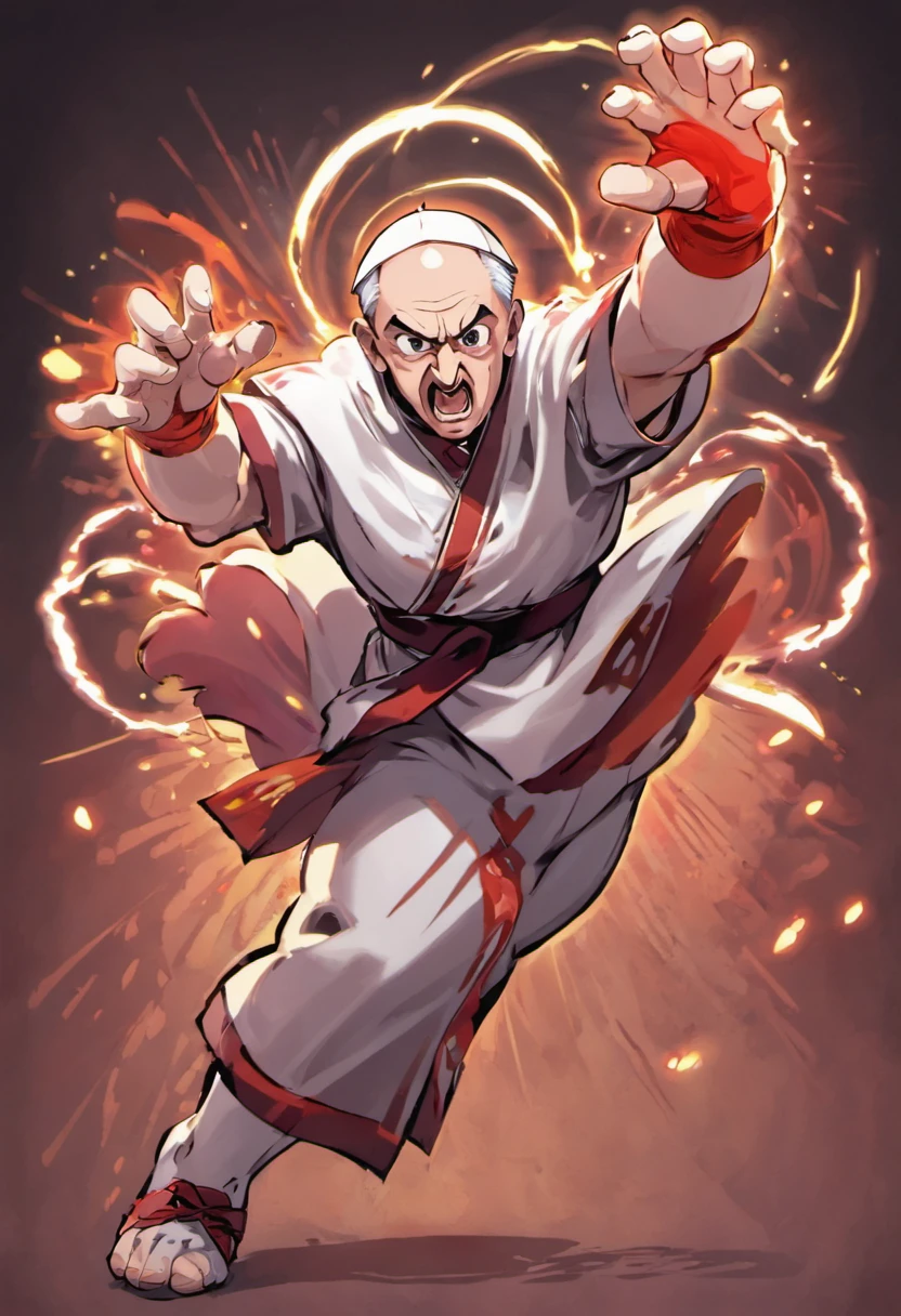 Pope Francis as a street fighter character