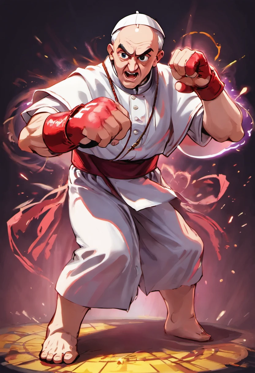Pope Francis as a street fighter character