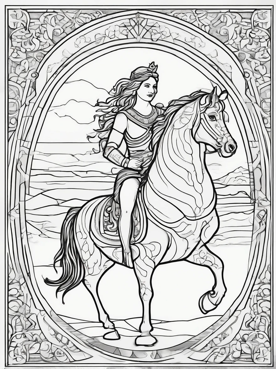 Centaur Mandala coloring image