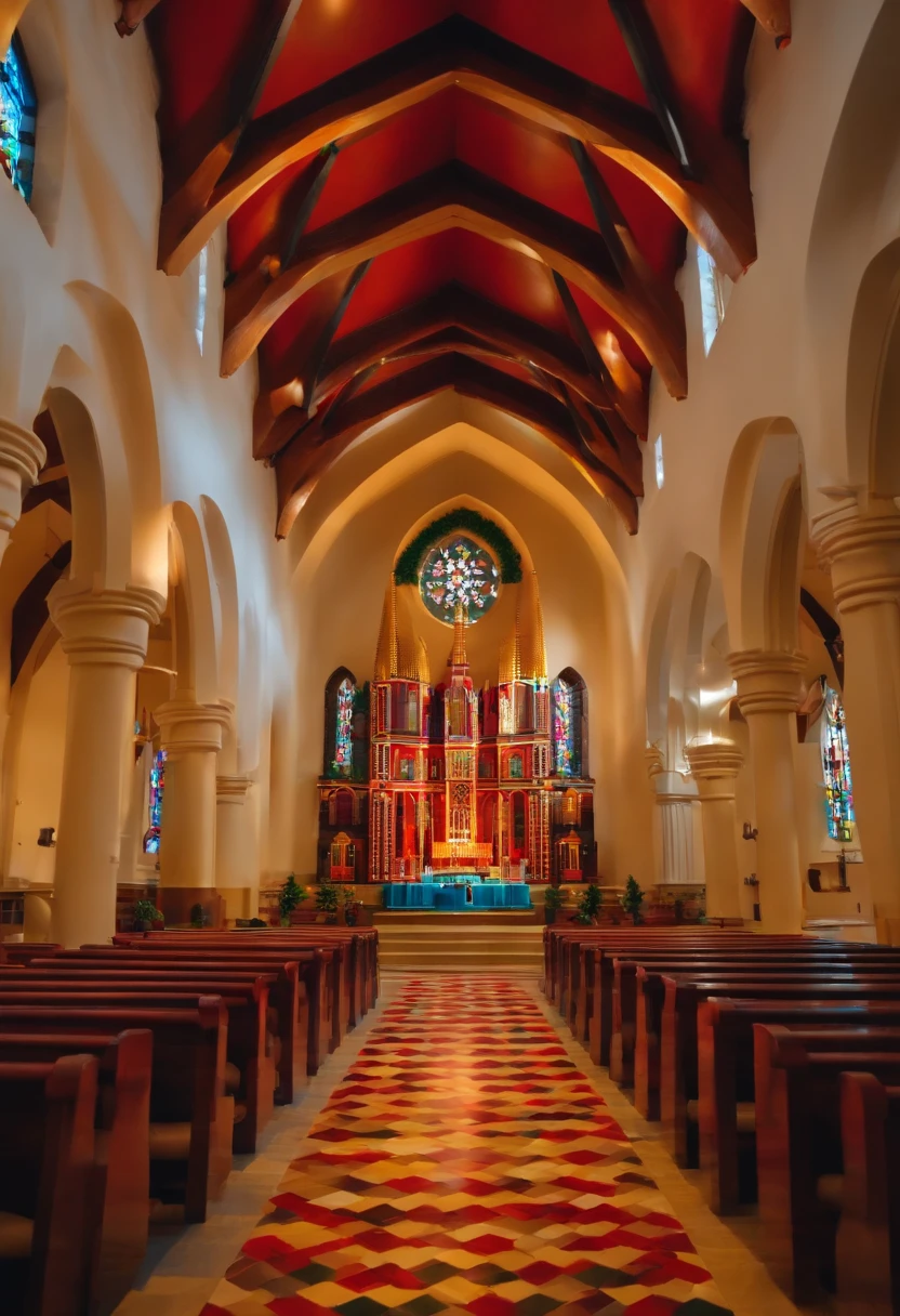 a church made of LEGO