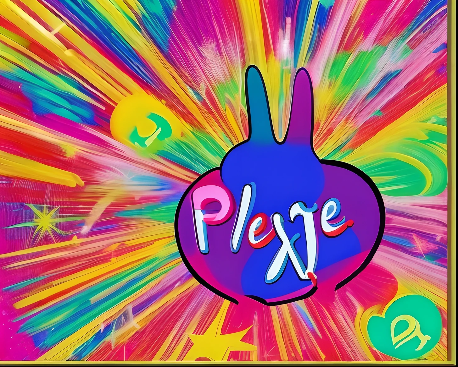 Peace sign in the style of Peter max