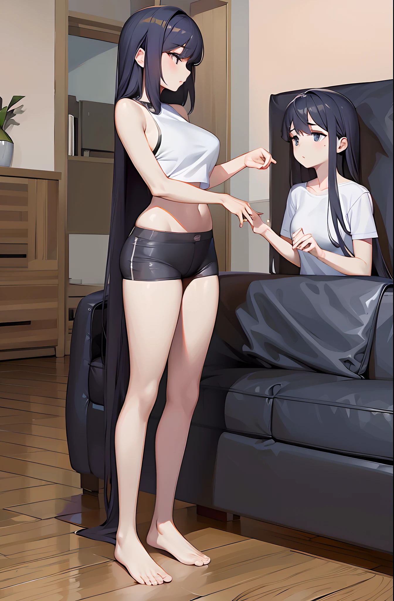 4k, hd, best quality, lock room, cute girl, pony tail, standing, bending down,long legs,  arching back, see through black full body nightgown, Jack o challenge position side view, fellatio side view, small waist, perky ass side view, fucked hard, struggling to stand, round perky ass, small waist, blowjob side view,  doggystyle sex from side, intimate sex