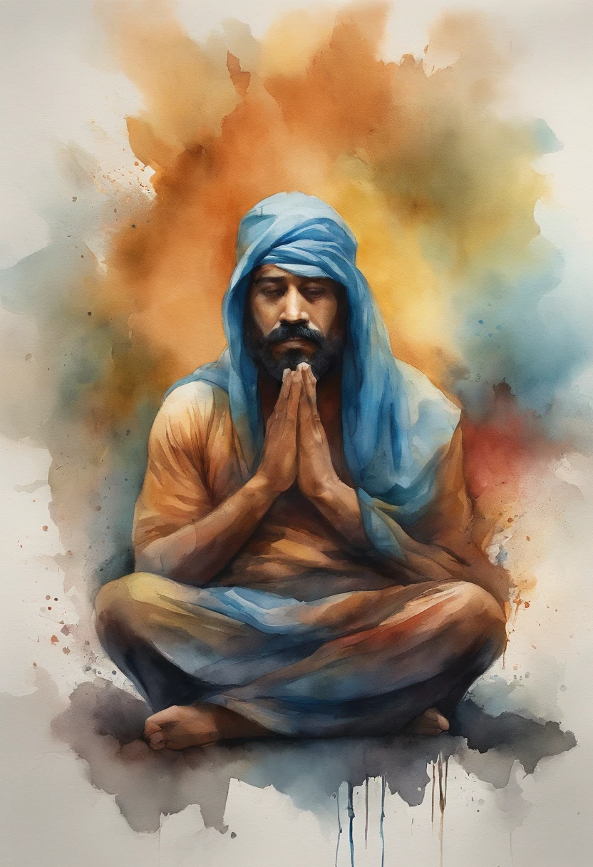 homem maduro, sitting in a meditation position, diante de um orisonte lindo, com o sol se pondo, in connection with the divine, foto de retrato, Directed by: Drew Tucker, Directed by: Adam Marczyński, Directed by: Alexander Kucharsky, Directed by: Gavin Nolan, Surrealismo 8K, Directed by: Jason Felix, Yuri Shwedoff