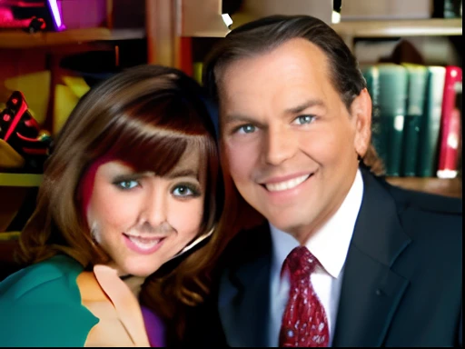 arafed man and woman posing for a picture in front of a bookcase, oct, leyedecker, image, actors, kenneth copeland, us, by Edwin Georgi, full protrait, chuck, bob, by Kristin Nelson, april, sun set, they are very serious, son, abcdefghijklmnopqrstuvwxyz