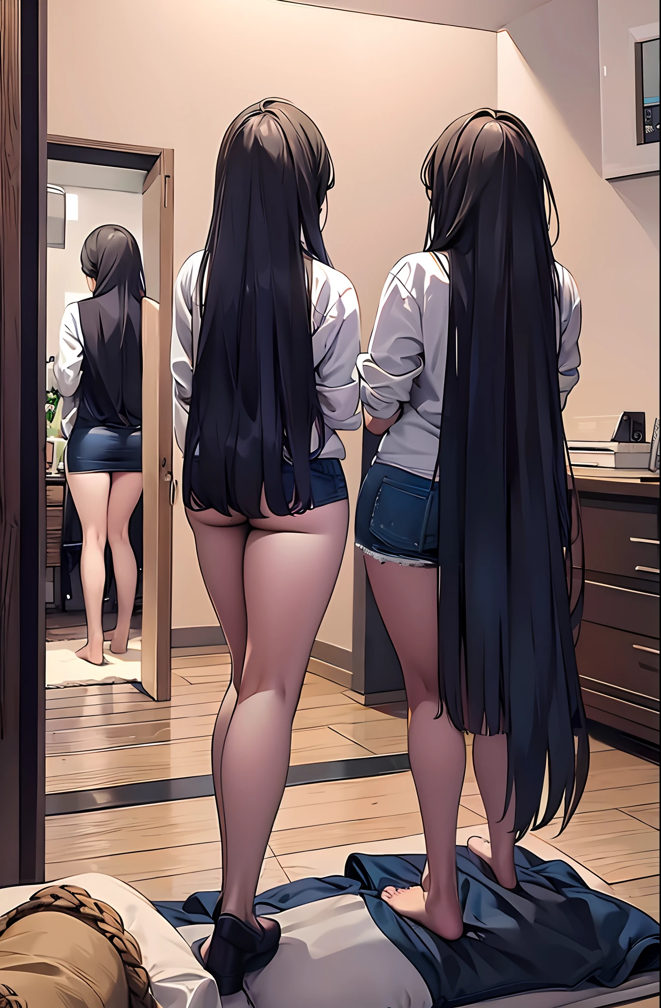 Thicker thighs and barefoot