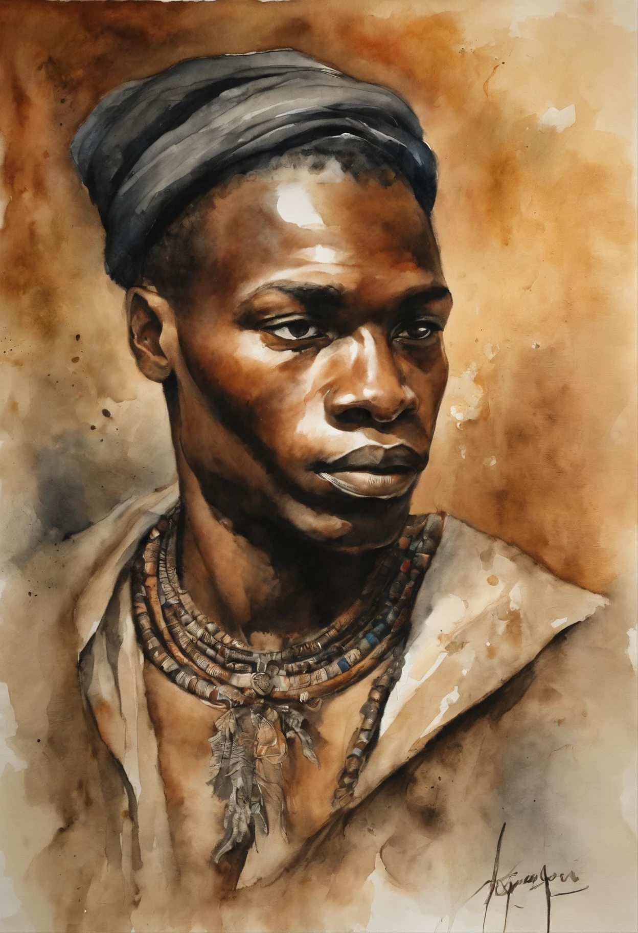 Leonardo da Vinci style paint, a Africa people sign, {Drc place}, {A teenage boy Furious}, {Bad habit's}, black hair, sign by Arsène Under Dress