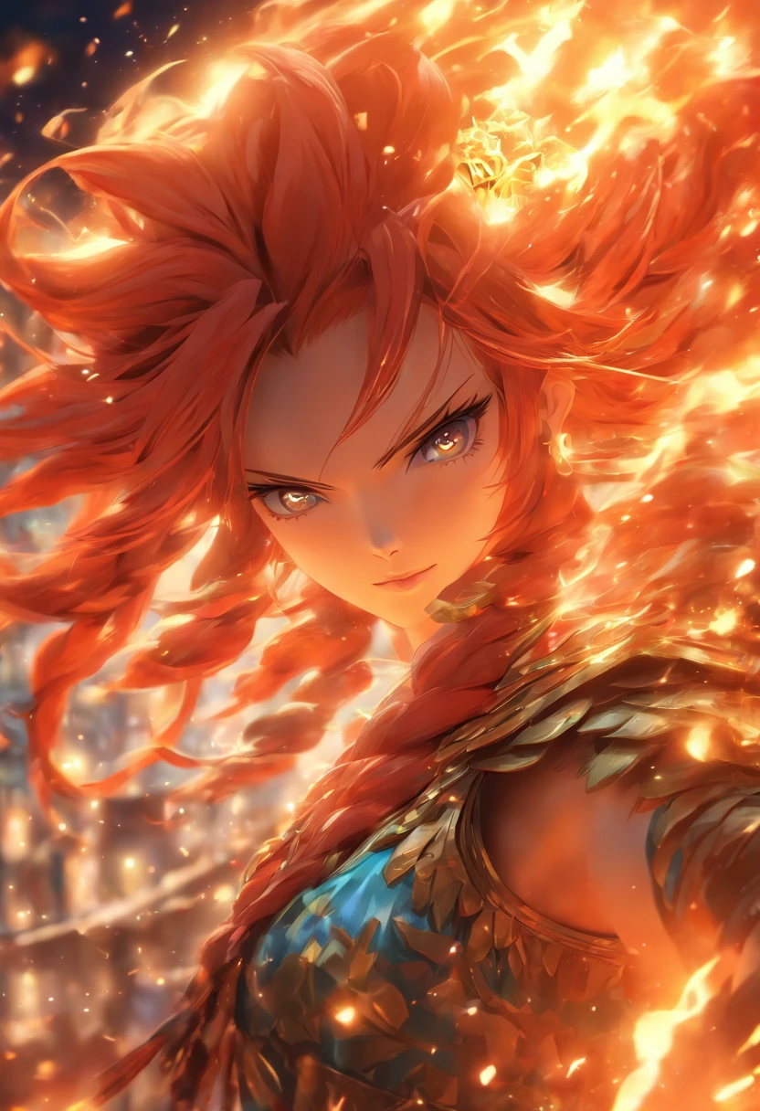 (((Brigit))) melhor qualidade, ultra-high resolution, CG detalhado 4K, piece of master,Deusa celta,Ruiva,fogo,Roupas celtas,Mitologia celta, ((Deusa do fogo)) , Imagem celta, aesthetic, centrado na tela