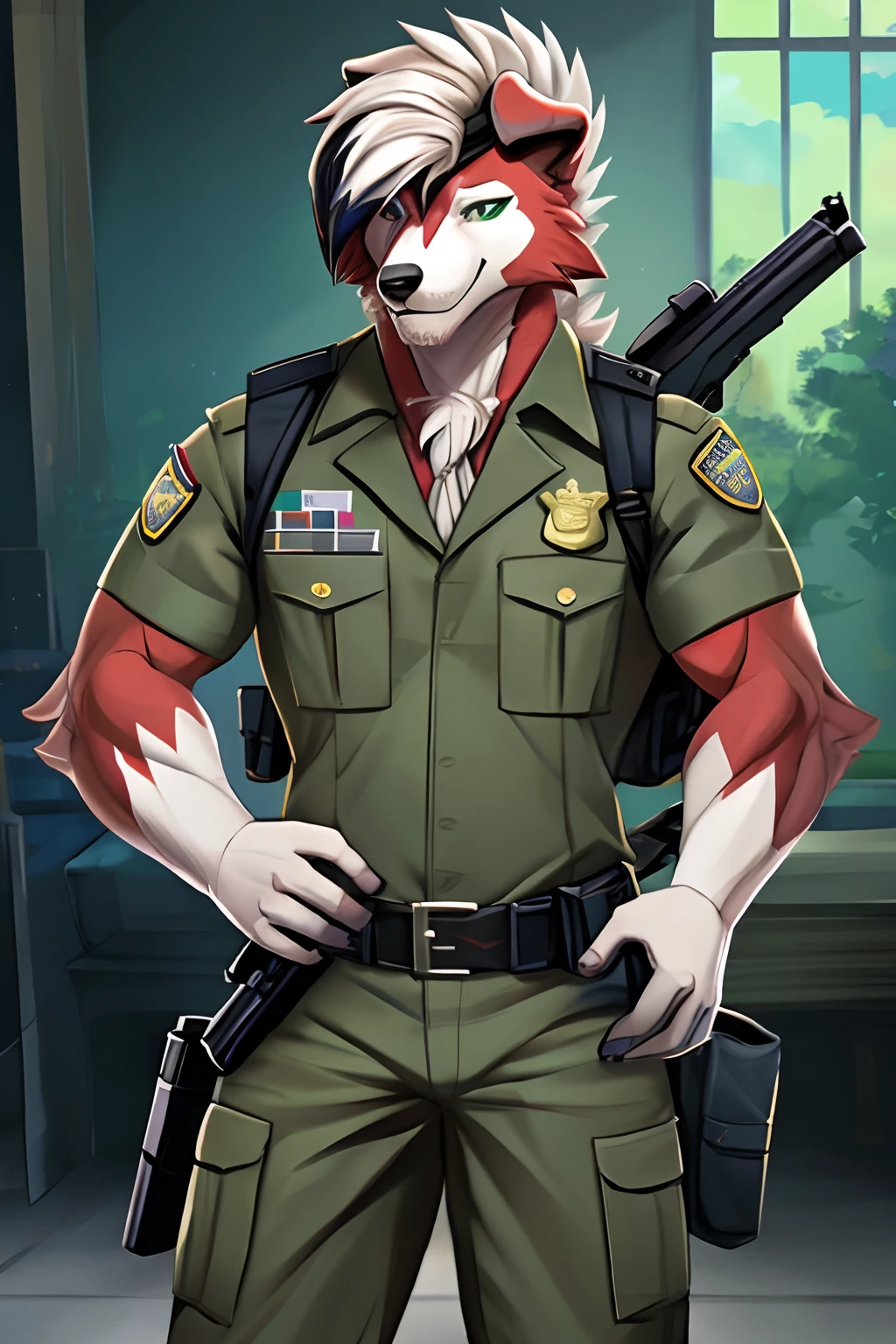 seguro, Beautiful, incredible, impressionante, poster, sozinho, (Twilight Lycanroc), antro, Clothes, usando roupas da segunda guerra alemanha , jaqueta de couro, with a gun in hand, com chapeu de general, Pants, Antecedentes detalhados, cidade, Outside, corpo fisico forte, grande peitorais estufados marcado na roupa de guerra alemanha grandes, macho, man, men Man in uniform posing for photo in studio, uniformee dos oficiais, uniformee completo, uniformee completo, Uniforme Geral, Uniforme militar, vestindo roupa militar, usando uniformee militar, police uniform, em uniformee militar preto, equipamento militar, Army uniform, usando uniformee militar, uniforme, oficial, militares imperiais, Roupa de soldado, vestindo um general\Uniforme