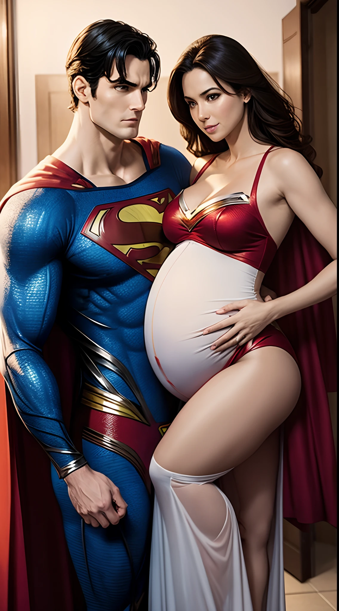 Superman with wife is pregnant