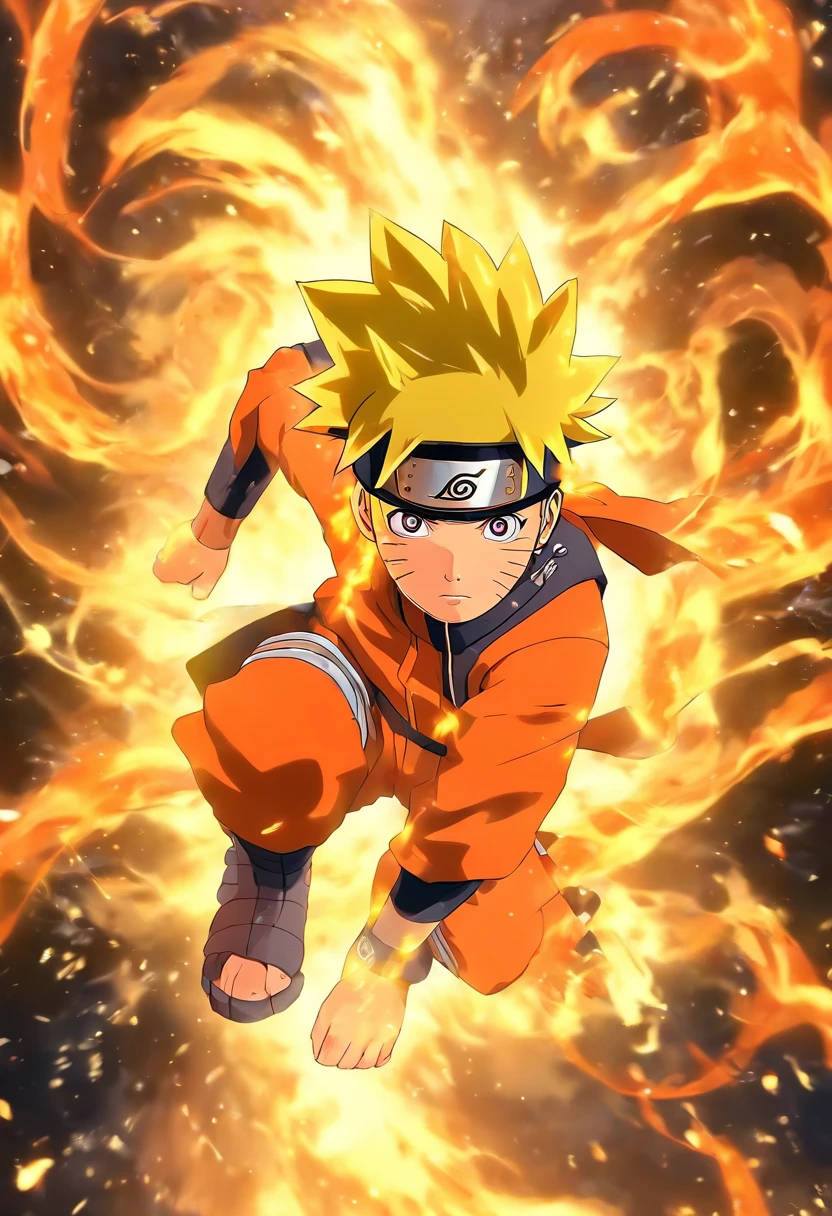 "Make a breathtaking movie poster inspired by Naruto inspired by Masashi Kishimoto, Show the legendary Uzumaki Naruto in all its glory."