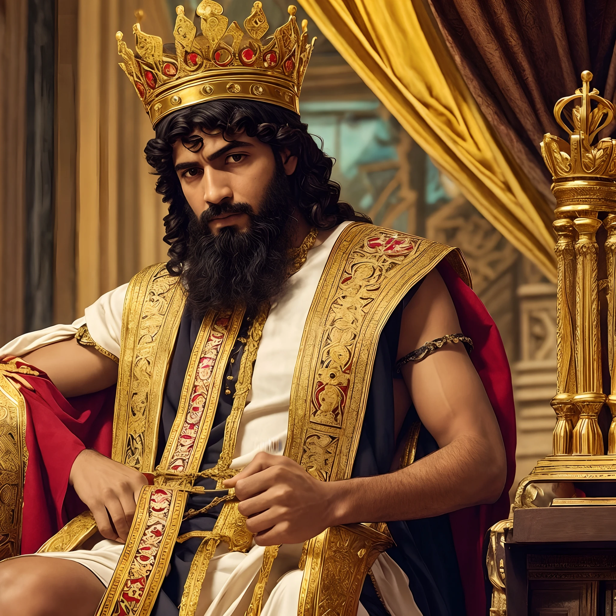 King Solomon, filho do rei Davi, Biblical character, Arte ultrarrealista