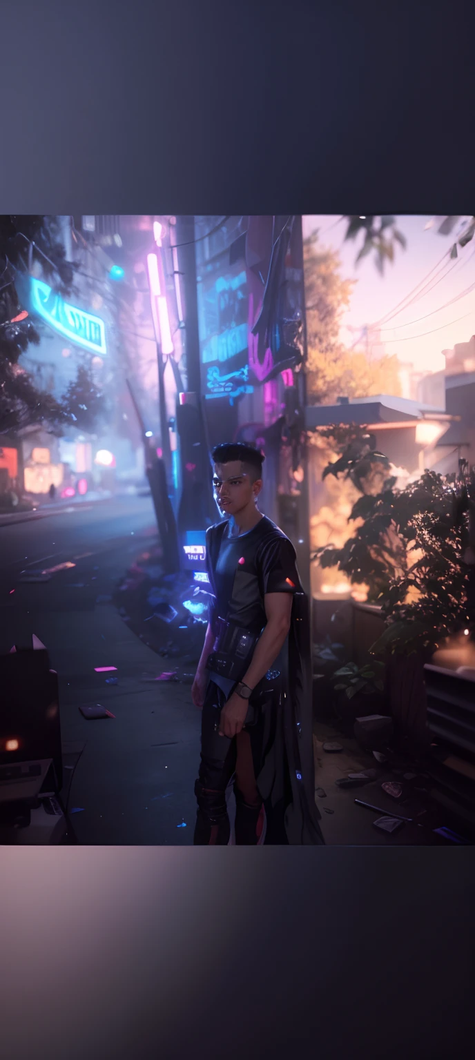 Change background cyberpunk handsome boy, my genuine face,4k, ultra realistic,
