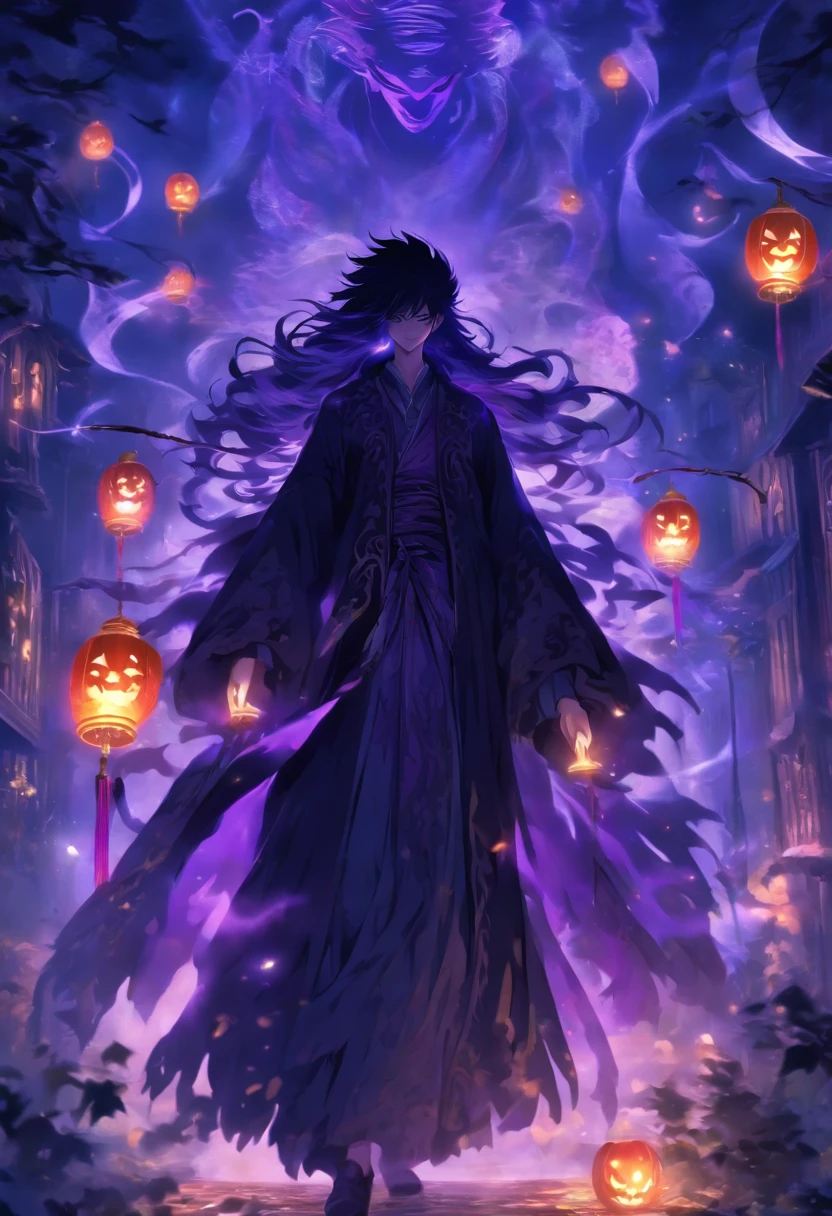 In a dark and mysterious realm,A scene unfolds before your eyes。A dark-haired magician stood tall,His robe churned in the ethereal wind。He wields a fierce scythe decorated with intricate carvings,Indigo's eyes shone with an otherworldly light。The air is filled with Halloween whimsy,It was as if everything was moved by supernatural magic。The art style blends elements of Gothic darkness and fantastical beauty,Creates a stunning panorama。
Imagine that,A realistic photo captures this fascinating moment。Special details of the magician's flowing black hair,Cascade like a midnight wave,Complements his mysterious aura。His eyes are a charming deep purple,It emits a mysterious glow,Penetrate the darkness。The sickle is finely made,The sharp blade reflected faint moonlight。Its handles are covered with ornate symbols,Traces of its mysterious past are revealed。
The atmosphere of this scene is shrouded in Halloween mystery,It evokes an eerie sense of celebration。Shadows fly on the background,Twisted shapes are projected on mysterious symbols etched on the cobblestone floor。Twinkling lanterns,Decorated with horrible decorations,Provides a dim and captivating glow。There was a subtle sweetness in the air,A cool breeze blows the magician's robe,It seems to be whispering secrets that only the souls of the night know。
This fascinating artwork contains the essence of a dark and magical world,Elements of painting and realistic photographs are fused。It immerses the audience in a fantasy realm where mystery and charm collide,Uncover the secrets that the dark-haired mage holds with purple eyes and an evil scythe
