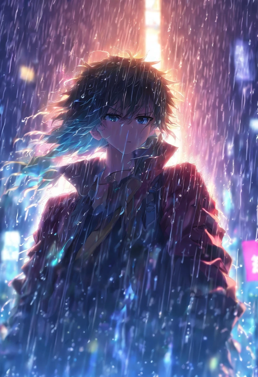 Rain falling