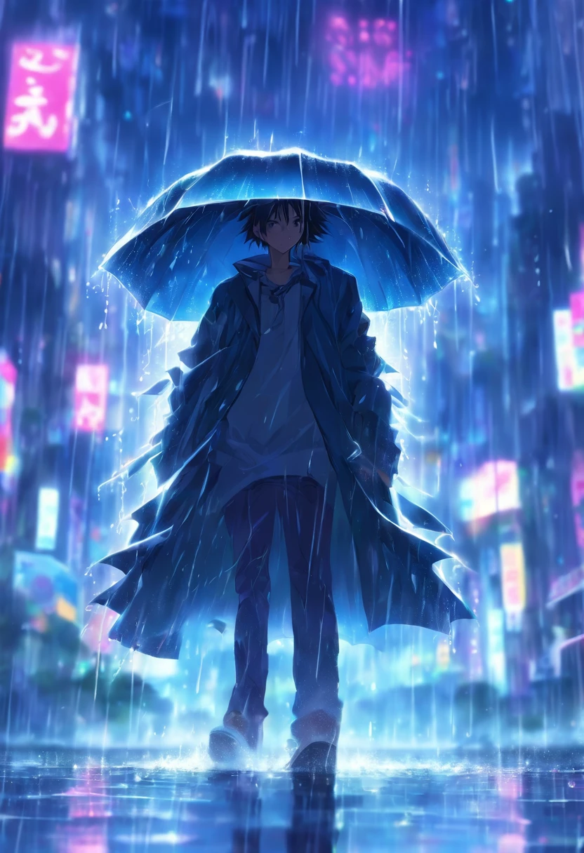 Rain falling