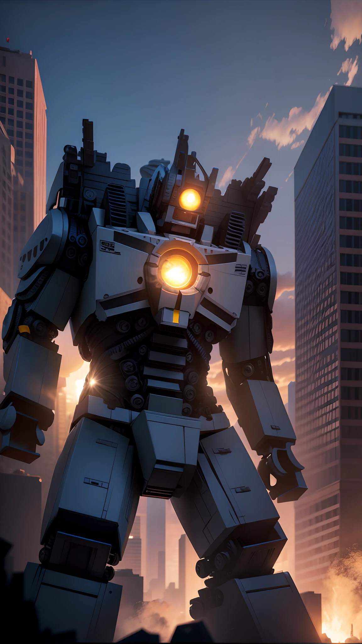 Lego Toy Movie. Giant robot.