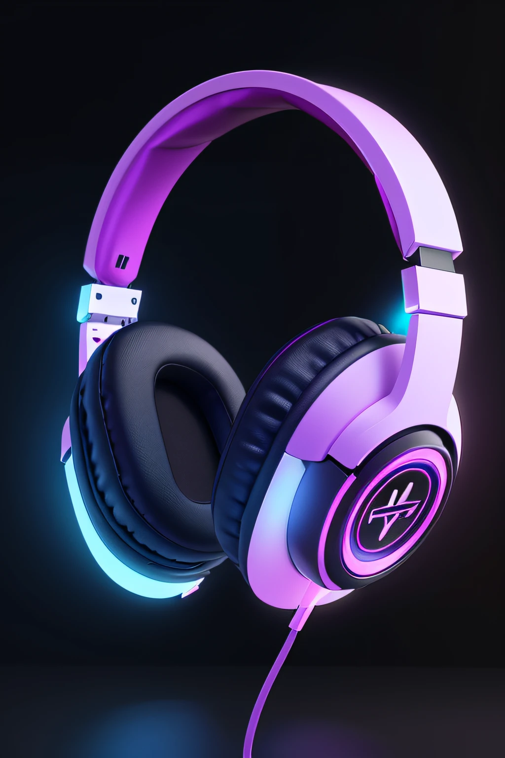 pair of headphones| game icon| logo| polished| appgamekit| vaporwave| aesthetics| 16k| graphic| render