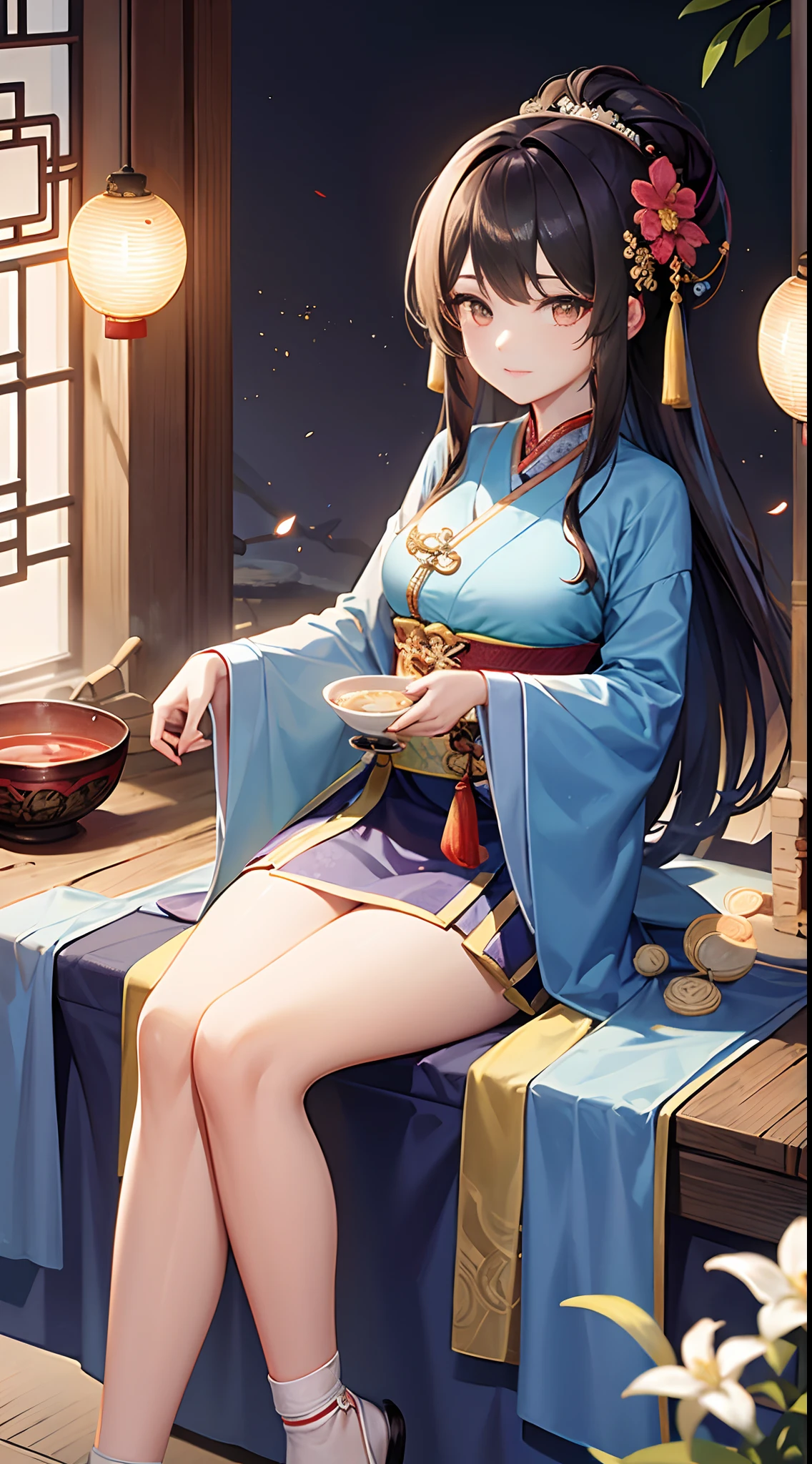 Chinese Ancient Times，a beauty girl，Hanfu