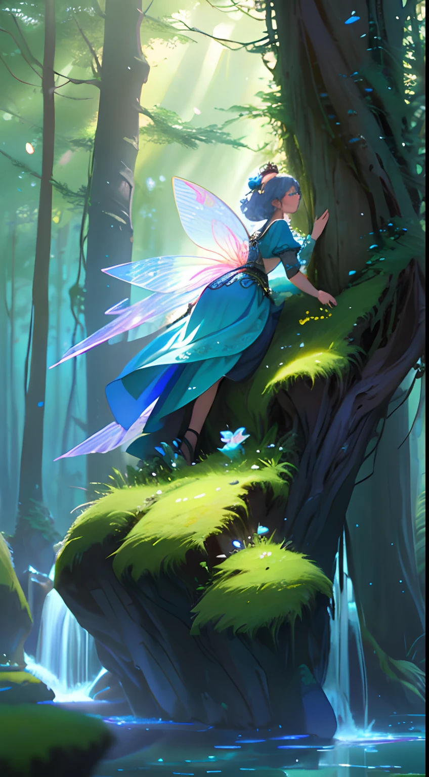 masterpiece, best quality, high quality,extremely detailed CG unity 8k wallpaper, An enchanting and dreamy scene of a fantasy forest, with towering trees, glowing mushrooms, and hidden fairy glens, creating a sense of mystique and enchantment, artstation, digital illustration, intricate, trending, pastel colors, oil paiting, award winning photography, Bokeh, Depth of Field, HDR, bloom, Chromatic Aberration ,Photorealistic,extremely detailed, trending on artstation, trending on CGsociety, Intricate, High Detail, dramatic, art by midjourney