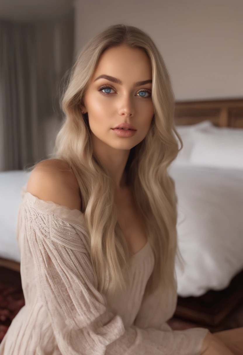 woman naked, Sexy girl with blue eyes, portrait sophie mudd, portrait corinna kopf, blonde hair and large eyes, Selfie einer jungen Frau, Augen im Schlafzimmer, Violet Myers, ohne Make-up, Natural makeup, Blick direkt in die Kamera, Gesicht mit Artgram, dezentes Make-up, Stunning full body shot, im Schlafzimmer, Spaltung