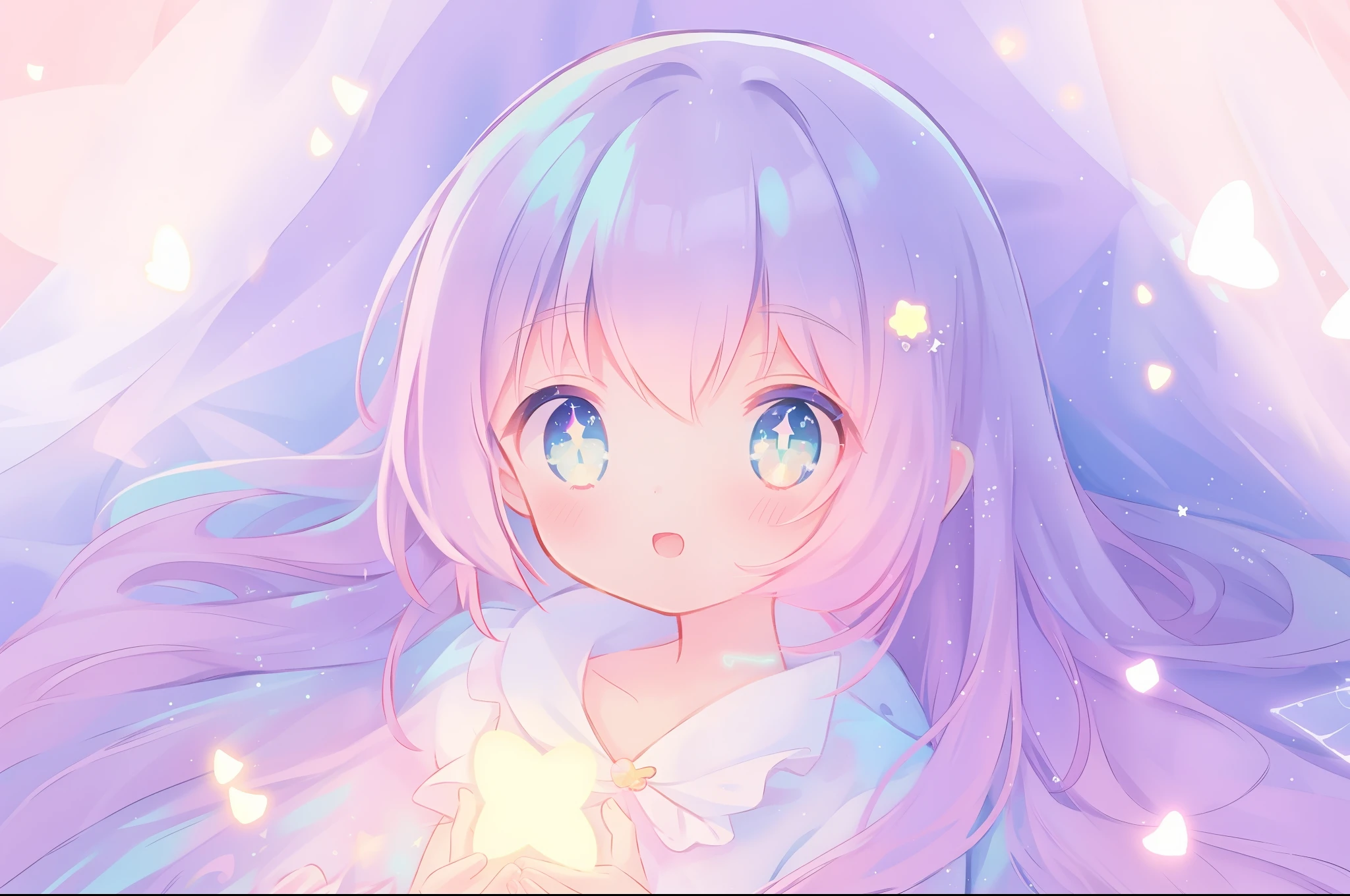 anime, beautiful girl , glowing ethereal hair, anime girl with cosmic hair, beautiful young wind spirit, beautiful anime art style, beautiful digital illustration, inspired by Glen Keane, inspired by Lois van Baarle, disney art style, glowing aura around her, jen bartel, glowing lights, (masterpiece, best quality), sharp focus, 8k resolution, intricate detail, highly detailed, swirling lines of light, magical lights, whimsical, magical, fantasia background, pastel colors, beautiful girl, golden ratio, perfection, beautiful face, sparkling detailed eyes