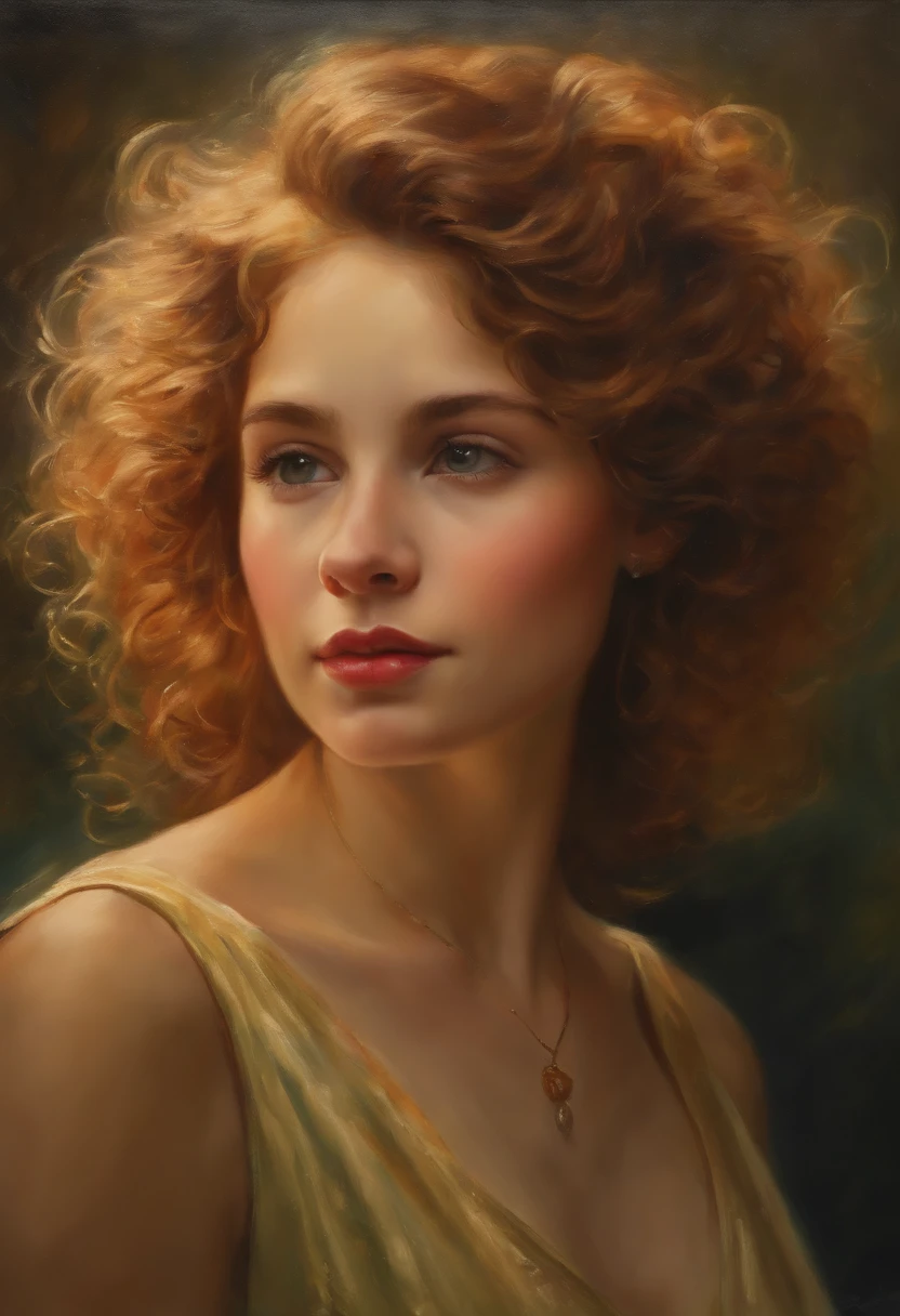 teenage pregnancy,best quality,ultra-detailed,realistic,[oil painting],portrait,girl,emotional,detailed lips,detailed eyes,[soft lighting],colorful dress,curly hair,graceful pose,worried expression,hopes and dreams,future uncertainty,[vibrant colors],dreamlike atmosphere,shadows and highlights,carefully crafted features,delicate brushstrokes,subtle nuances,depth and dimension,high resolution,fine details,professional artwork,life-changing experience,transitional phase,blossoming youth,support and guidance,teenage motherhood,independent spirit,growing responsibilities,overcoming challenges,inner strength,empowering journey,motherly love,complex emotions,fear and excitement,shimmering background,masterpiece:1.1