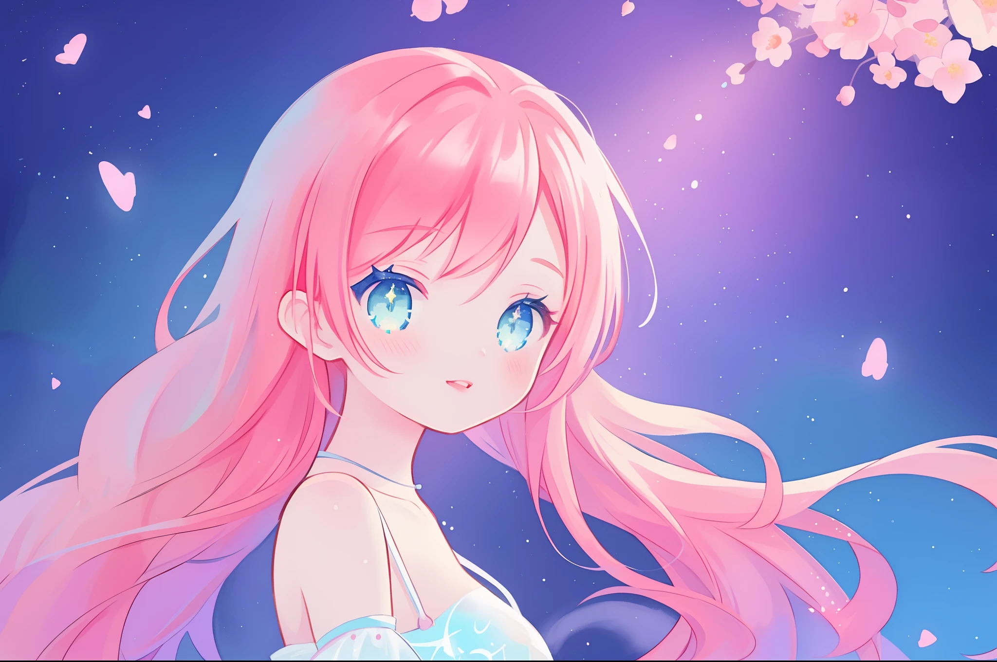 beautiful girl portrait, vibrant pastel colors, (colorful), magical lights, long flowing red hair, inspired by Glen Keane, inspired by Lois van Baarle, disney art style, by Lois van Baarle, glowing aura around her, by Glen Keane, jen bartel, glowing lights! digital painting, flowing glowing hair, glowing flowing hair, beautiful digital illustration, fantasia background, whimsical, magical, fantasy, beautiful face, ((masterpiece, best quality)), intricate details, highly detailed, sharp focus, 8k resolution, sparkling detailed eyes, liquid watercolor, golden ratio, flowers in her hair