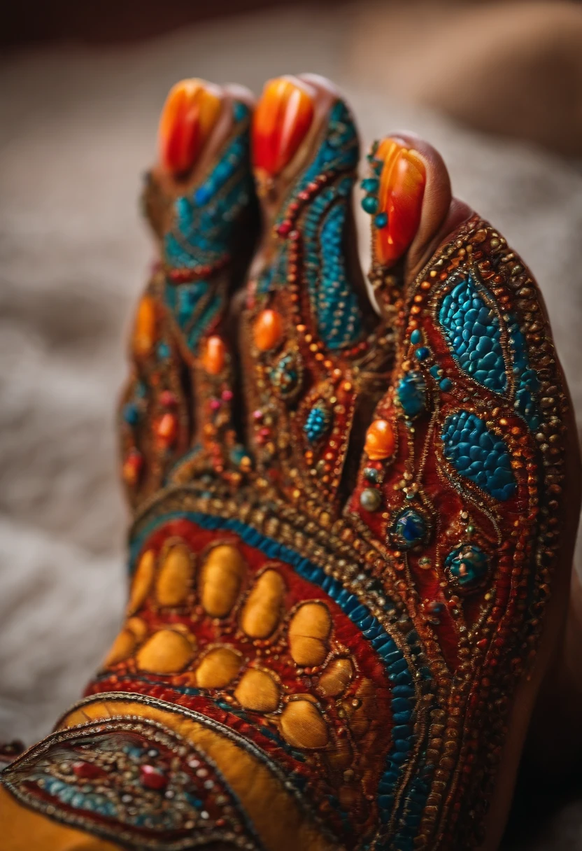 the sole of a women's foot Foot, sole, five toes