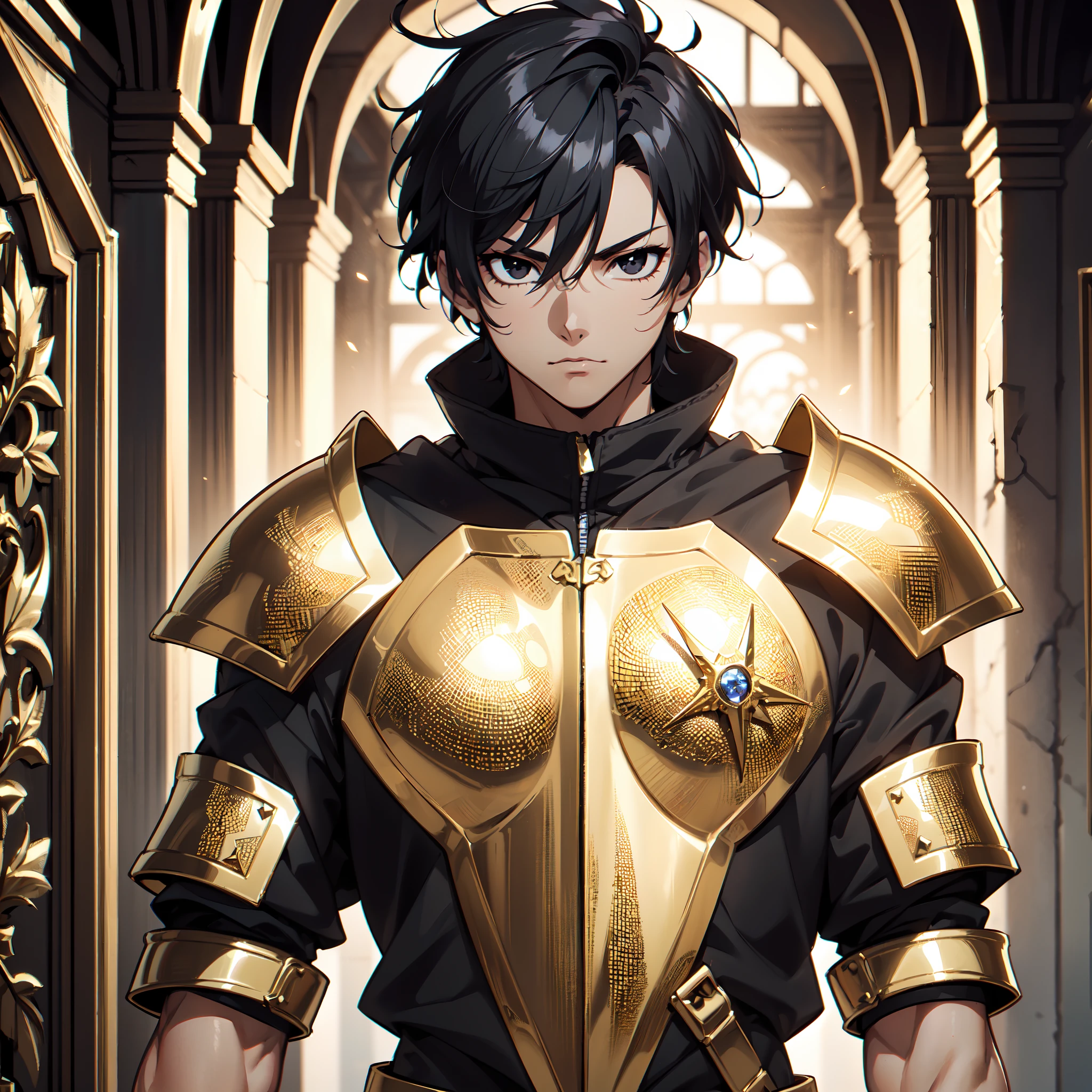 128K Ultra High Definition,
128K Ultra High Quality,
128K Ultra High Resolution,
Best Definition,
Best Quality,
Best Resolution,
Perfectly Detailed,
Perfectly Designed,
Extremely Detailed,
Extremely Designed,
Hyper Detailed,
Hyper Definition,
Hyper Quality,
Hyper Resolution,
Masterpiece,
(((Anime))),
Body Shot,
(((Boy))),
Handsome,
Muscular Body,
(((Black Short Hair))),
(((Black Eyes))),
(((Hyper Detailed & Perfectly Designed With Ultra High Quality Gold Ninja Armor))),
(((Inside Of Medieval Royal Palace Background Scenery))),