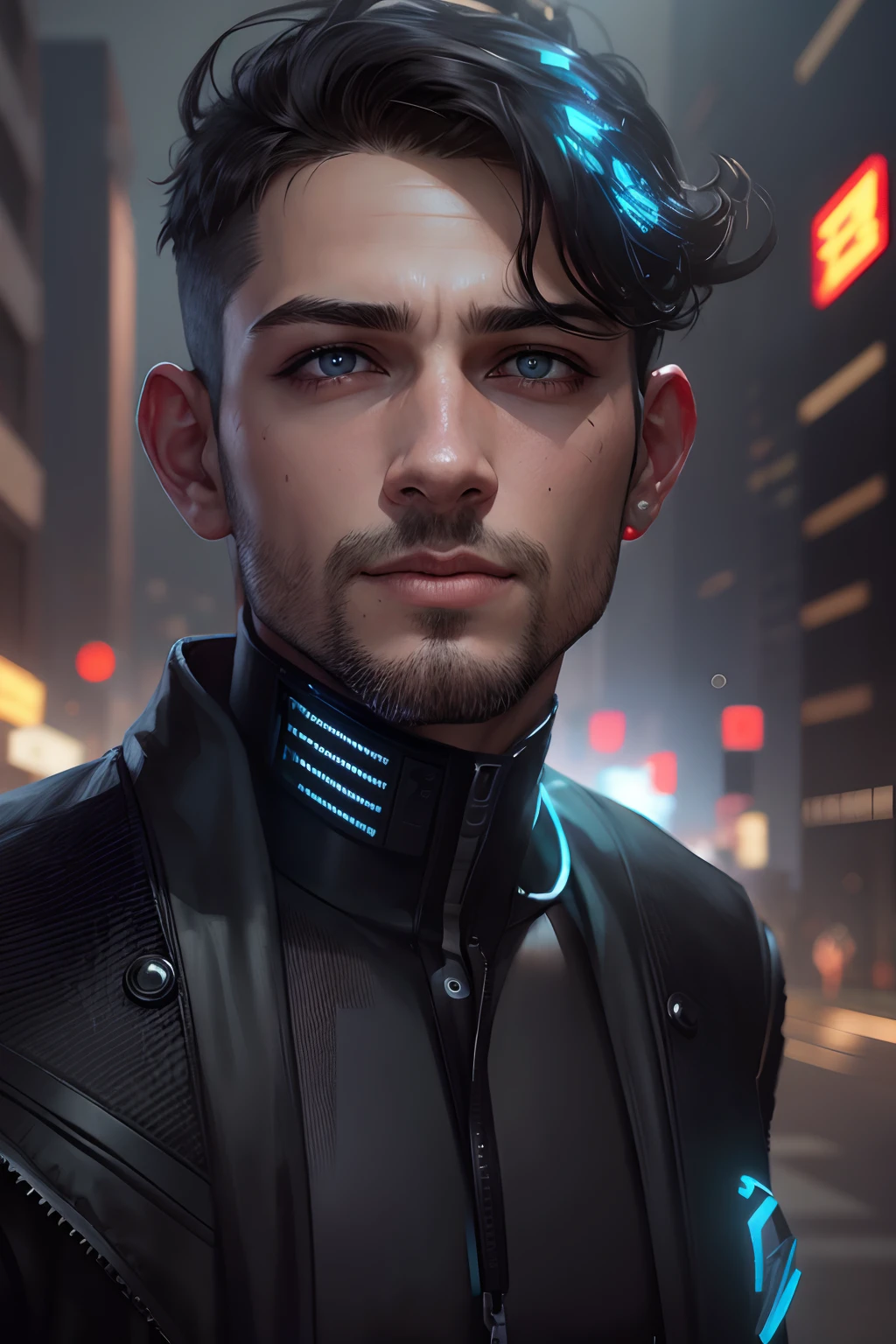 Change background cyberpunk handsome boy,realistic face,8k, ultra realistic,