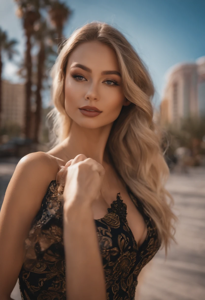 8k, masterpiece, RAW photo, en iyi kalite, fotorealistik, highly detailed CG unity 8k wallpaper, depth of field, Cinematic light, lens flaresi, ray tracing, (an extremely beautiful face, beautiful lips, Beautiful eyes), Face with intricate detail, (ultra-detailed skin), 1 girl, Dark, in deep shadows, beautiful ukranian girl, Ukranian model, 1 erkek, (a very fit and muscular body:1.3), (looking at the audience), (A GREAT TENACIOUS LOOK:1.3), (kolsuz), (Fashion City by Night, dark night, neon tabelalar, Blurred background), moda sokak gece, (arkada insan olmadan:1.3), beautiful earrings, bilezikler, kolye, pantyhose, clear eyes, Walking, (solgun ten), (big eyes), face forward, (upper body shot), (ipek renkli bir elbise:1.3), (blonde hair), (dar ve dantelli bir elbise), (saydam), (looking at the audience:1.3) open chest, very thin, medium-sized breasts, Don't turn your back, (Rear shot), saydam, Buttocks of medium size,.