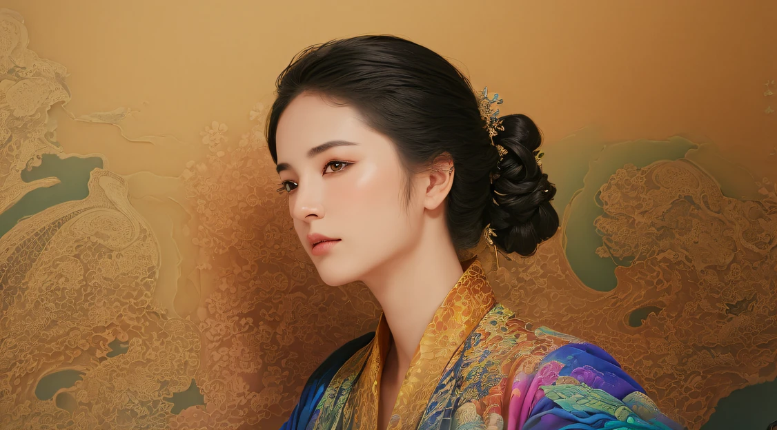(Slightly drunk ruins), (Linen batik scarf), A slightly drunk fighting stance, looking at the ground, Batik linen bandana, Chinese 4 python pattern long sleeve garment,Slightly drunk(Abstract propylene splash:1.2), Dark clouds lightning background,Flour flies(realisticlying:1.4),Black color hair,Pink flutters,rainbow background, A high resolution, the detail, RAW photogr, Sharp Re, Nikon D850 Film Stock Photo by Jefferies Lee 4 Kodak Portra 400 Camera F1.6 shots, Rich colors, ultra-realistic vivid textures, Dramatic lighting, Unreal Engine Art Station Trend, cinestir 800,Flowing black hair,(((morningglow)))Slightly drunk(Color)(Linen batik scarf), A slightly drunk fighting stance, looking at the ground, Batik linen bandana, Chinese python pattern long-sleeved garment, Drunk(Abstract propylene splash:1.2)(Masterpiece, Top quality, Best quality, offcial art, Beautiful and aesthetic:1.2), (4girl), extreme detailed eyes, (Fractal art:1.3), Colorful, highest details, (Perfect face), Shiny skin, hdr, (white cloak golden lines:1.2), milky ways, (light stre), striking visual effects, (dynamic streaks, luminous trails:1.2), Vibrant colors, (4 Phoenix), (4 Dragons)