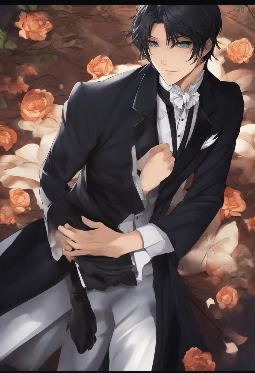 Anime-style handsome butler poster
