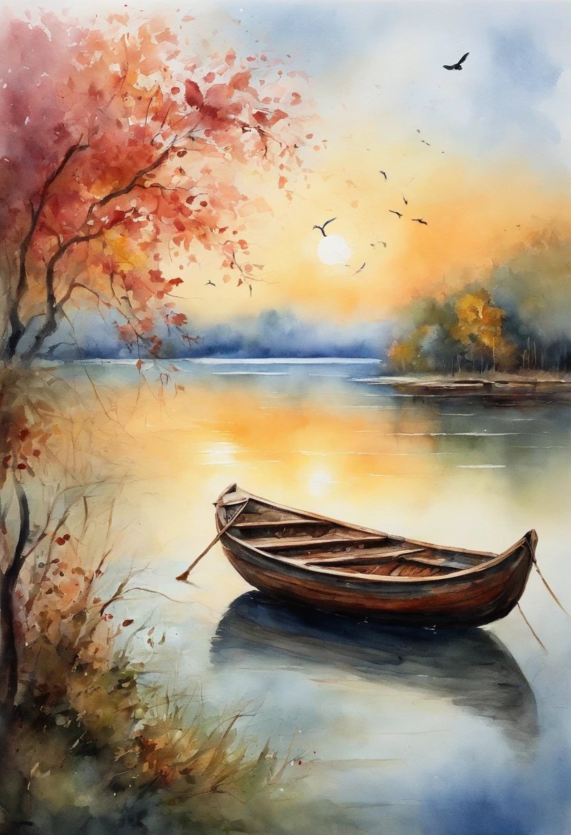 Best quality, masutepiece, 超A high resolution, (Photos realistic:1.4), surrealism, Dream-like,fusionart,West Lake in the background