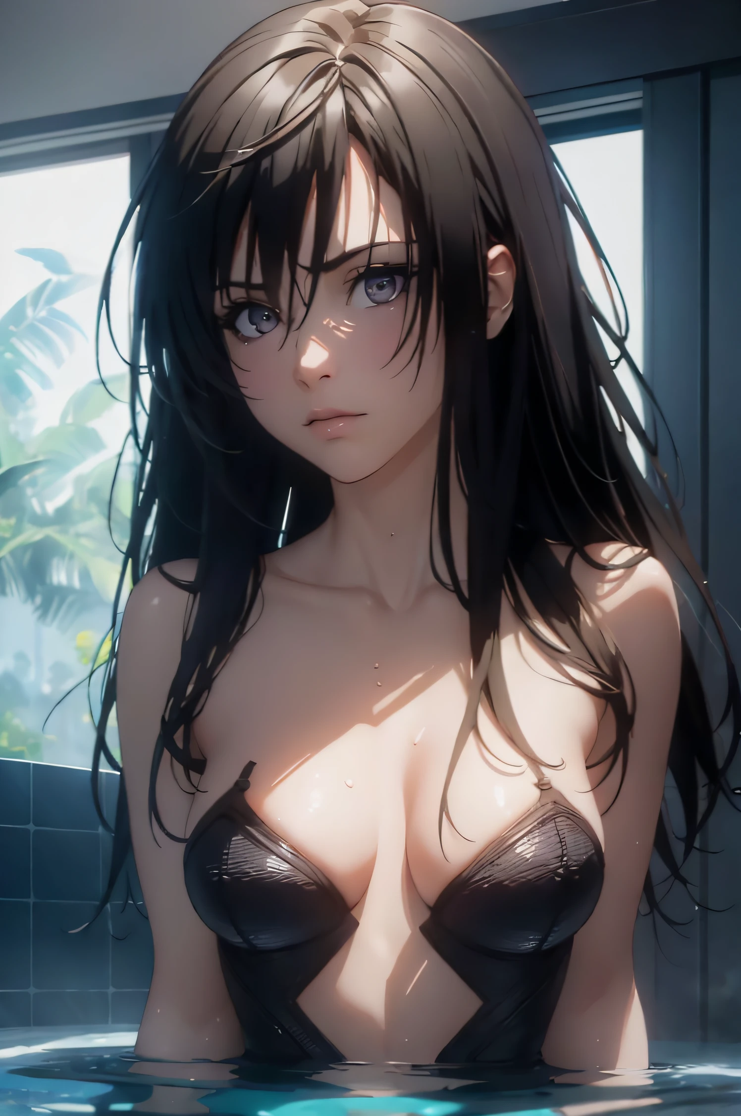 A naked woman, bathing, big breasts, dynamic pose, 3d, (8k), detailed texture,(hyperdetailed), (photo realistic), cinematic light, cinematic action, highly detailed, realistic, Isometric, full body, in frame, driven expression, dark theme, (extremely detailed eyes), detailed symmetric realistic face, extremely detailed natural texture, masterpiece, extremely detailed, amazing, fine detail, rich colors, hyper realistic lifelike texture, dramatic lighting, unreal engine, trending on art station, photo realistic, RAW photo, high quality, high res, sharp focus, extremely detailed, cinematic lighting, 8k, high definition, cinematic, neoprene, unreal engine 5, ultra sharp focus