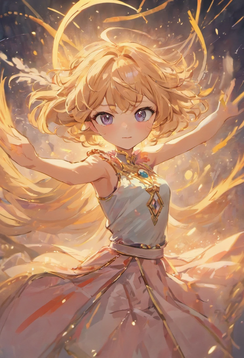 Design a stunning, confident cartoon character who embodies elegance and grace. She should have long, flowing hair that seems to dance in the wind. Her eyes should sparkle with intelligence and kindness. She has a graceful posture and an outfit that reflects her unique style and personality. Consider incorporating elements from nature or her interests to make her character even more enchanting