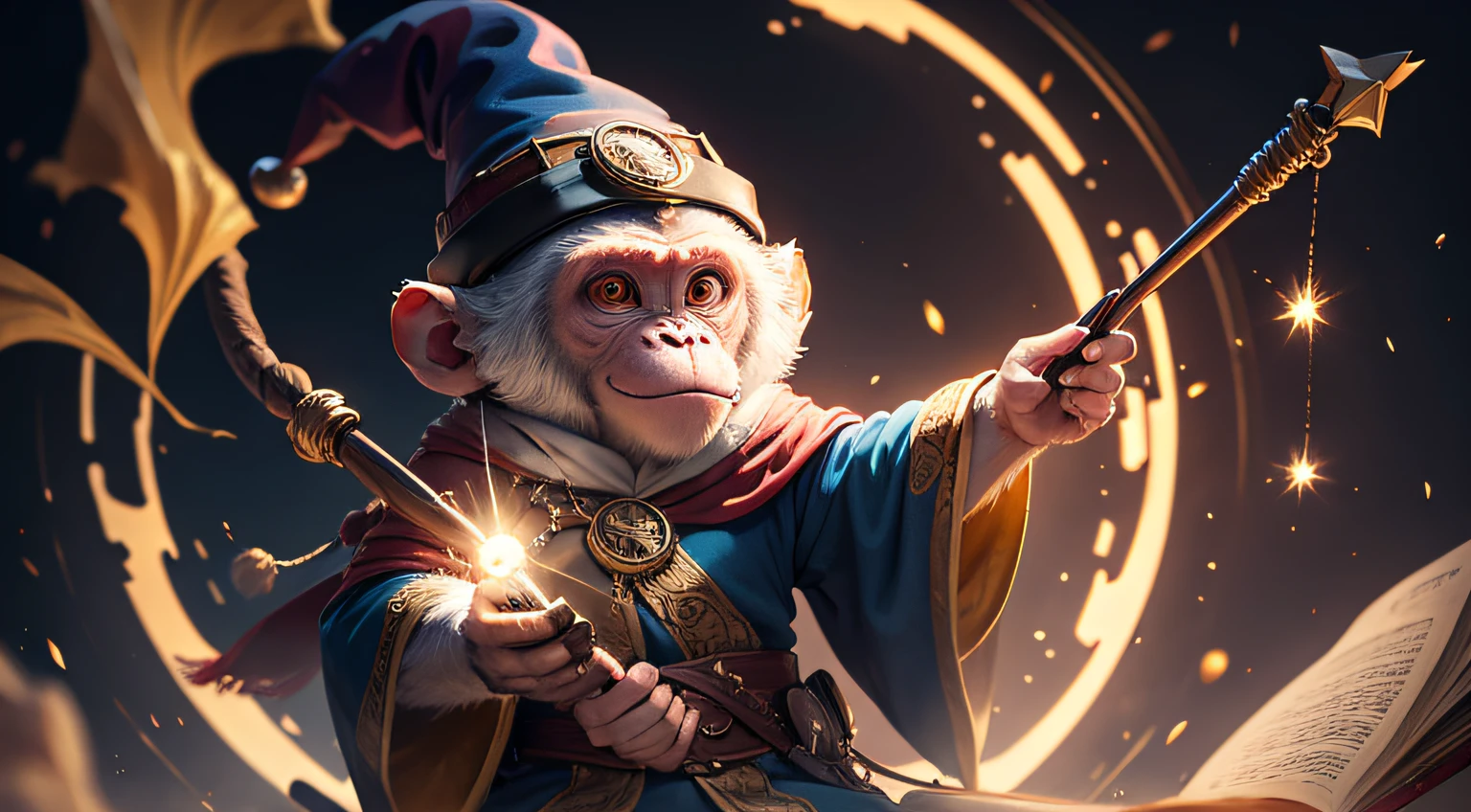 Monkey as a wizard