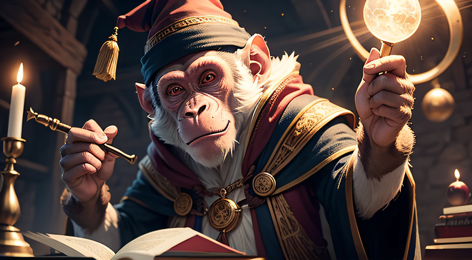 Monkey as a wizard