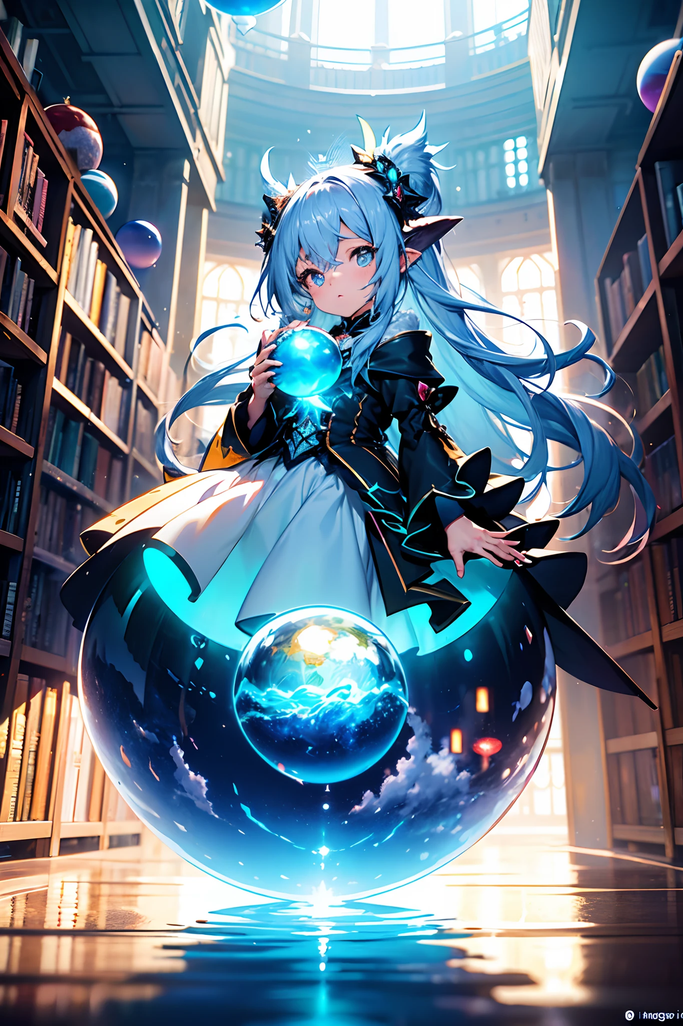 (in 8K,  Best Quality,  masutepiece:1.2,  ultra-detailliert:1.2),  (Realistic:1.5,Dutch Angle:1.2,  NSFW),absurderes, hight resolution,  (1 cute girl:1.3),(((A very glowing little blue magic sphere floating on the palm of your hand:1.5))),Thigh shot,Face Focus,Detailed black eyes,best hand,Best fingers:1.5,
BREAK
, magical ***********,  Manipulation of light, radiating power, 
BREAK
, photo manipulation, Changed reality, fantastical scenes, Digital Artistry, Creative editing, evocative narratives, striking visuals,((Magic Workshop:1.5,Lots of bookshelves:1.2,A dimly glowing book:1.2)),
BREAK
, Kinetic Art, Moving sculpture, Mechanical works, Interactive installations, dynamic motion, Engineering ingenuity, Captivating visuals