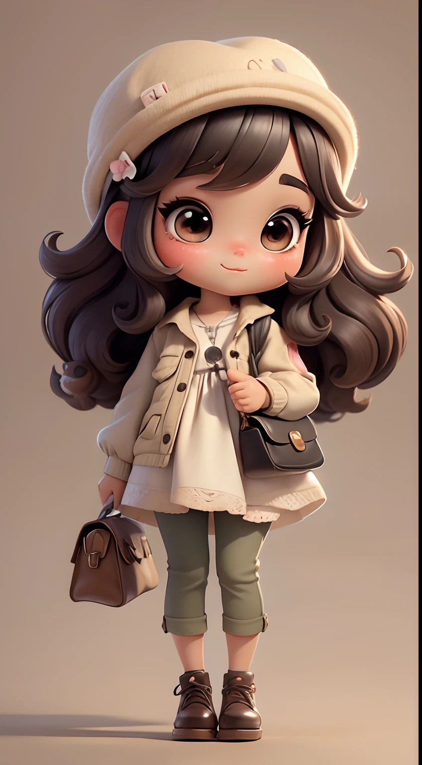 Create cute cute doll dress cute chibi style with cute safari theme., Each piece has a lot of detail and 8K resolution.. All dolls should follow the same and complete stable background pattern in the picture., Show (full entire body, Including legs: 1.5)
Small Safari Doll: Call her Marina.. She must have small black-brown hair.. Your eyes should be large and expressive., It has long eyelashes and rosy cheeks.. A delicate white smile. Marina had to wear a jacket., t-shirt, Luxury safari pants and hat. She had to carry a safari accessory.. Don't forget to add details to your clothes., Like buttons and bags., Cute shoes
Don't forget to add shadows., Texture and detail in hair, clothes, Safari equipment, To make them more cute and charming..