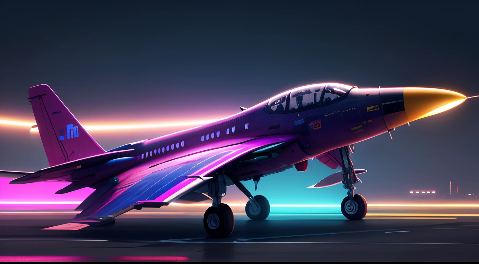 colourful plane background cyberpunk, empty, no human, 8k, ultra realistic and ultra hd clear